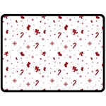 Christmas Xmas Holiday Pattern Background Fleece Blanket (Large)