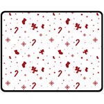 Christmas Xmas Holiday Pattern Background Fleece Blanket (Medium)