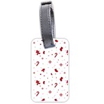 Christmas Xmas Holiday Pattern Background Luggage Tag (one side)