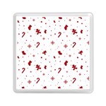 Christmas Xmas Holiday Pattern Background Memory Card Reader (Square)