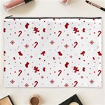 Christmas Xmas Holiday Pattern Background Cosmetic Bag (XXXL)