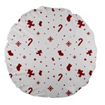 Christmas Xmas Holiday Pattern Background Large 18  Premium Round Cushions