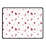 Christmas Xmas Holiday Pattern Background Two Sides Fleece Blanket (Small)