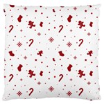 Christmas Xmas Holiday Pattern Background Large Premium Plush Fleece Cushion Case (Two Sides)