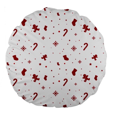 Christmas Xmas Holiday Pattern Background Large 18  Premium Flano Round Cushions from ArtsNow.com Front