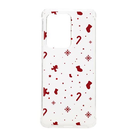 Christmas Xmas Holiday Pattern Background Samsung Galaxy S20 Ultra 6.9 Inch TPU UV Case from ArtsNow.com Front