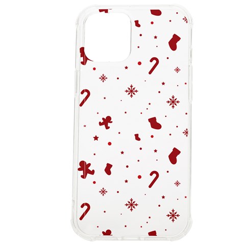 Christmas Xmas Holiday Pattern Background iPhone 12 Pro max TPU UV Print Case from ArtsNow.com Front