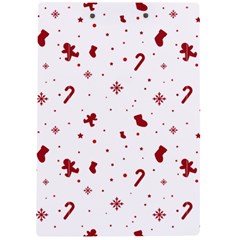 Christmas Xmas Holiday Pattern Background A4 Acrylic Clipboard from ArtsNow.com Back