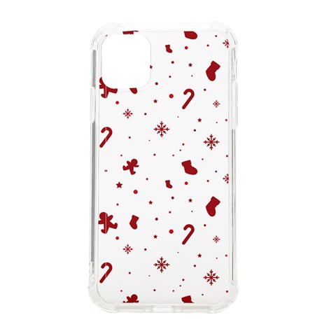 Christmas Xmas Holiday Pattern Background iPhone 11 TPU UV Print Case from ArtsNow.com Front