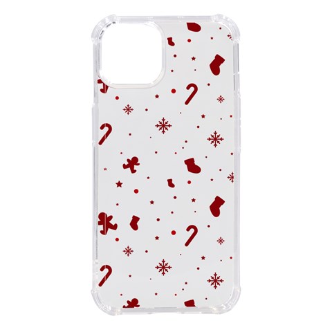 Christmas Xmas Holiday Pattern Background iPhone 14 TPU UV Print Case from ArtsNow.com Front