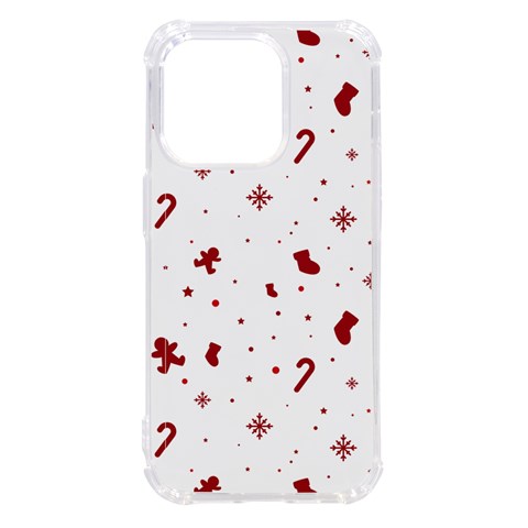 Christmas Xmas Holiday Pattern Background iPhone 14 Pro TPU UV Print Case from ArtsNow.com Front