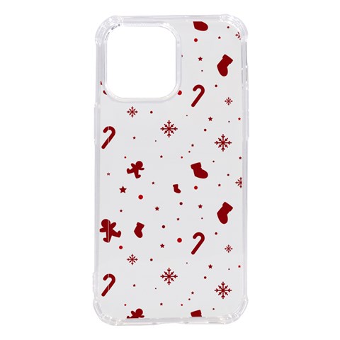 Christmas Xmas Holiday Pattern Background iPhone 14 Pro Max TPU UV Print Case from ArtsNow.com Front