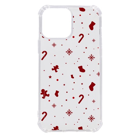 Christmas Xmas Holiday Pattern Background iPhone 13 Pro Max TPU UV Print Case from ArtsNow.com Front