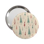 Trees Christmas Holiday Pattern 2.25  Handbag Mirrors