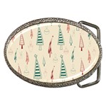 Trees Christmas Holiday Pattern Belt Buckles