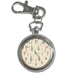 Trees Christmas Holiday Pattern Key Chain Watches