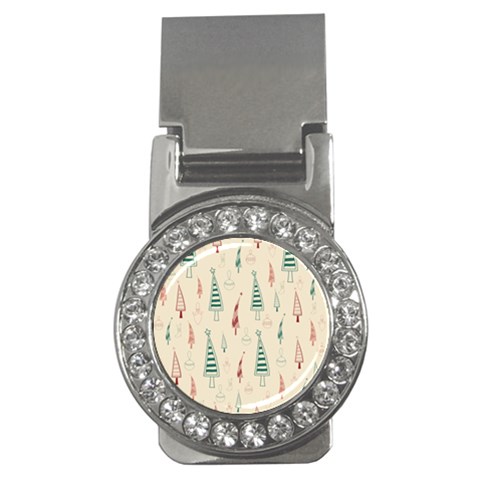 Trees Christmas Holiday Pattern Money Clips (CZ)  from ArtsNow.com Front