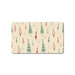 Trees Christmas Holiday Pattern Magnet (Name Card)