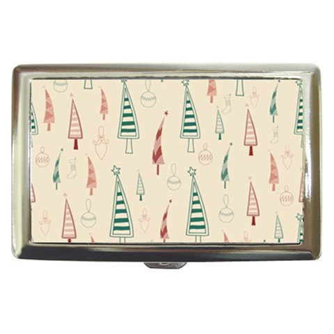 Trees Christmas Holiday Pattern Cigarette Money Case from ArtsNow.com Front