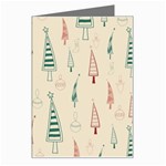 Trees Christmas Holiday Pattern Greeting Card