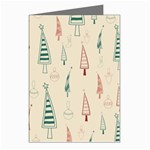 Trees Christmas Holiday Pattern Greeting Cards (Pkg of 8)