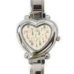 Trees Christmas Holiday Pattern Heart Italian Charm Watch