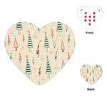 Trees Christmas Holiday Pattern Playing Cards Single Design (Heart)