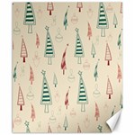 Trees Christmas Holiday Pattern Canvas 8  x 10 