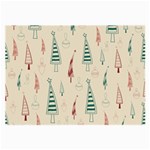 Trees Christmas Holiday Pattern Large Glasses Cloth