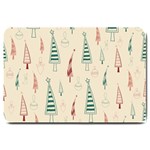 Trees Christmas Holiday Pattern Large Doormat