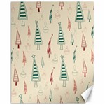 Trees Christmas Holiday Pattern Canvas 11  x 14 