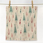 Trees Christmas Holiday Pattern Face Towel