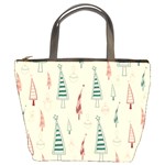 Trees Christmas Holiday Pattern Bucket Bag