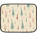 Trees Christmas Holiday Pattern Two Sides Fleece Blanket (Mini)