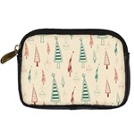 Trees Christmas Holiday Pattern Digital Camera Leather Case