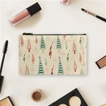 Trees Christmas Holiday Pattern Cosmetic Bag (Small)