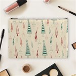 Trees Christmas Holiday Pattern Cosmetic Bag (Large)