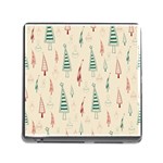 Trees Christmas Holiday Pattern Memory Card Reader (Square 5 Slot)