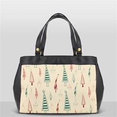 Trees Christmas Holiday Pattern Oversize Office Handbag (2 Sides) from ArtsNow.com Back