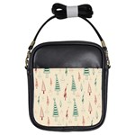 Trees Christmas Holiday Pattern Girls Sling Bag