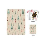 Trees Christmas Holiday Pattern Playing Cards Single Design (Mini)