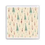 Trees Christmas Holiday Pattern Memory Card Reader (Square)