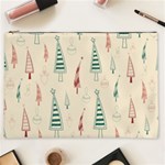 Trees Christmas Holiday Pattern Cosmetic Bag (XXL)