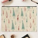 Trees Christmas Holiday Pattern Cosmetic Bag (XXXL)