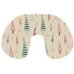 Trees Christmas Holiday Pattern Travel Neck Pillow