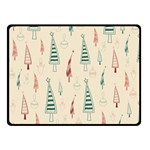 Trees Christmas Holiday Pattern Two Sides Fleece Blanket (Small)