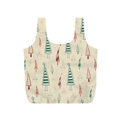 Trees Christmas Holiday Pattern Full Print Recycle Bag (S) from ArtsNow.com Front