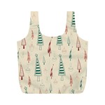 Trees Christmas Holiday Pattern Full Print Recycle Bag (M)