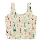 Trees Christmas Holiday Pattern Full Print Recycle Bag (L)