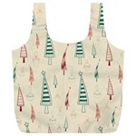 Trees Christmas Holiday Pattern Full Print Recycle Bag (XL)